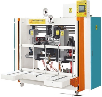 Dua Kepala Semi Auto Gluer Mesin 120mm Pitch Untuk Offset Printed Carton
