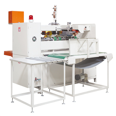 Double Servo Semi Otomatis High Speed Stitcher Dengan warna oranye