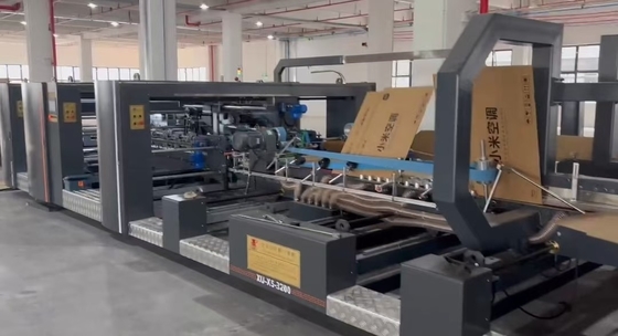 Mesin Gluer Folder Karton Otomatis Dengan Sabuk Penyedutan