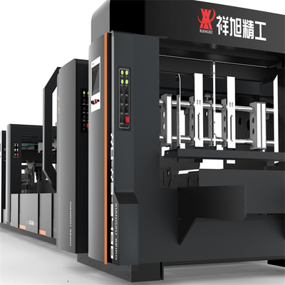 Otomatis Karton Folder Gluer Mesin PLC Kontrol Untuk Kotak bergelombang