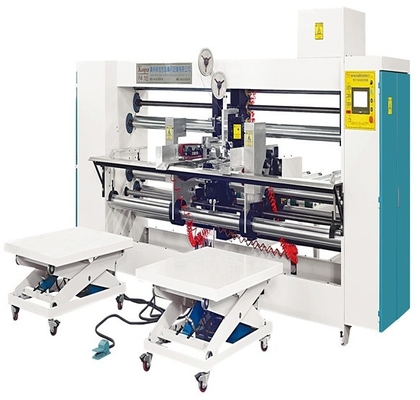 Mesin jahit semi otomatis dengan kepala ganda 7180mm 11kw untuk karton bergelombang